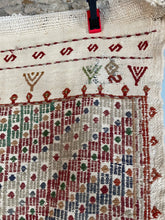 Load image into Gallery viewer, Large Cicim Kilim in muted red, blue, orange and green