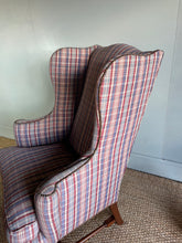 Load image into Gallery viewer, Tartan Wingback Armchair