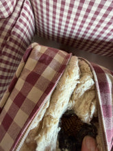 Load image into Gallery viewer, Pair of Gingham Wingback Armchairs