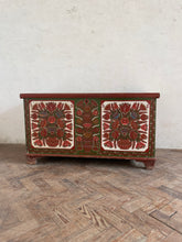 Load image into Gallery viewer, Brown and Green 1956 painted Hungarian Marriage Chest