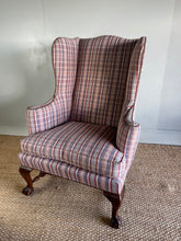 Load image into Gallery viewer, Tartan Wingback Armchair