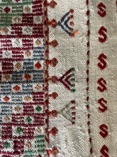 Load image into Gallery viewer, Large Cicim Kilim in muted red, blue, orange and green
