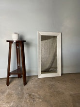 Load image into Gallery viewer, White Wooden Framed Mirror with Floral Engraving
