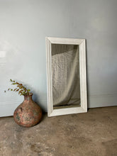 Load image into Gallery viewer, White Wooden Framed Mirror with Floral Engraving