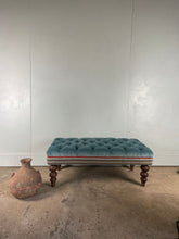 Load image into Gallery viewer, Velvet Button - topped Footstool