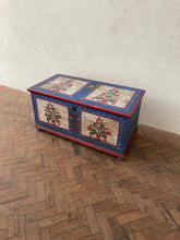 Load image into Gallery viewer, Bright Blue Hungarian Marriage Chest