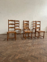 Load image into Gallery viewer, Set of Six Vintage Rush Seated Chairs *ON HOLD*