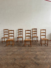 Load image into Gallery viewer, Set of Six Vintage Rush Seated Chairs *ON HOLD*