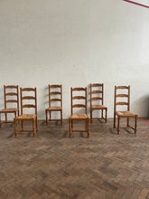 Load image into Gallery viewer, Set of Six Vintage Rush Seated Chairs *ON HOLD*