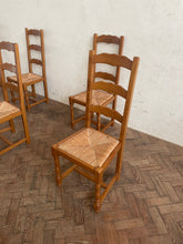Load image into Gallery viewer, Set of Six Vintage Rush Seated Chairs *ON HOLD*