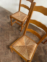 Load image into Gallery viewer, Set of Six Vintage Rush Seated Chairs *ON HOLD*