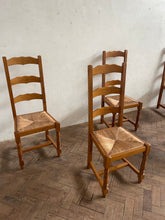 Load image into Gallery viewer, Set of Six Vintage Rush Seated Chairs *ON HOLD*