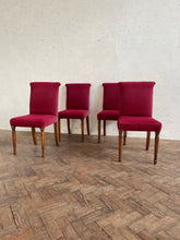 Load image into Gallery viewer, Set of Four, 1940s Oak Dining Chairs - for recovering