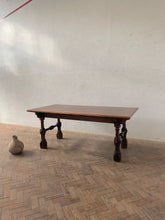 Load image into Gallery viewer, Early 20th Century Walnut Refectory Dining Table