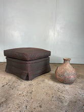 Load image into Gallery viewer, Square Footstool with a Feather Cushion Top.