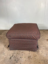 Load image into Gallery viewer, Square Footstool with a Feather Cushion Top.