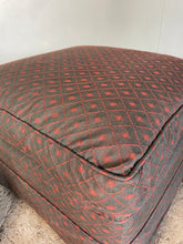 Load image into Gallery viewer, Square Footstool with a Feather Cushion Top.