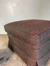 Load image into Gallery viewer, Square Footstool with a Feather Cushion Top.