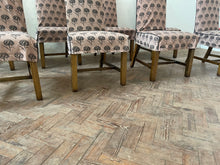 Load image into Gallery viewer, A Set of Eight Oak Dining Chairs - for recovering