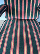 Load image into Gallery viewer, Victorian Open Arm Chair by Gillows reupholstered in Robert Kime