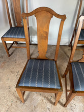 Load image into Gallery viewer, Set of Four Mid Century British Dining Chairs - with newly covered seats in Guy Goodfellow Fabric