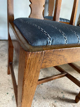 Load image into Gallery viewer, Set of Four Mid Century British Dining Chairs - with newly covered seats in Guy Goodfellow Fabric