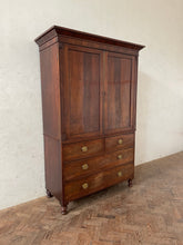 Load image into Gallery viewer, George III Mahogany Linen Press with Hanging Rail
