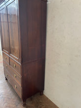 Load image into Gallery viewer, George III Mahogany Linen Press with Hanging Rail