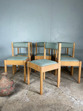 Load image into Gallery viewer, Set of 6 Mid Century Chairs - reupholstered in Pierre Frey