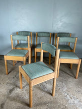 Load image into Gallery viewer, Set of 6 Mid Century Chairs - reupholstered in Pierre Frey
