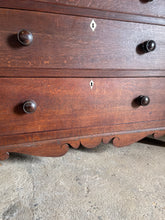 Load image into Gallery viewer, Victorian Oak Chest of Drawers with Mahogany Banding