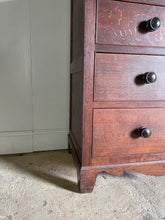 Load image into Gallery viewer, Victorian Oak Chest of Drawers with Mahogany Banding