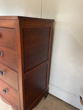 Load image into Gallery viewer, Victorian Oak Chest of Drawers with Mahogany Banding