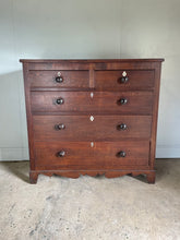 Load image into Gallery viewer, Victorian Oak Chest of Drawers with Mahogany Banding