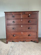 Load image into Gallery viewer, Victorian Oak Chest of Drawers with Mahogany Banding