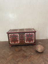 Load image into Gallery viewer, Brown and Green 1956 painted Hungarian Marriage Chest