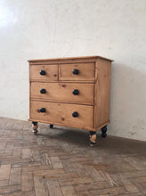 Load image into Gallery viewer, Victorian Pine Chest with Crackled Paint Feet.
