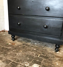 Load image into Gallery viewer, Ebonised Victorian Chest of Drawers