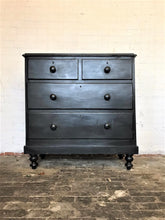Load image into Gallery viewer, Ebonised Victorian Chest of Drawers