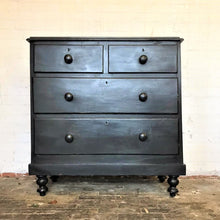 Load image into Gallery viewer, Ebonised Victorian Chest of Drawers