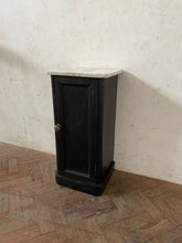 Load image into Gallery viewer, Edwardian Pot Cupboard with later added marble top.