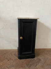 Load image into Gallery viewer, Edwardian Pot Cupboard with later added marble top.