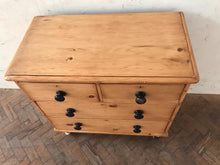 Load image into Gallery viewer, Victorian Pine Chest with Crackled Paint Feet.