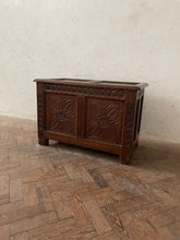 Load image into Gallery viewer, 18th Century Carved Oak Chest