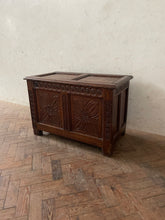 Load image into Gallery viewer, 18th Century Carved Oak Chest