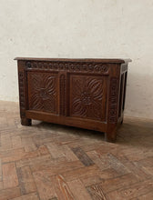 Load image into Gallery viewer, 18th Century Carved Oak Chest