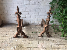 Load image into Gallery viewer, French Cast Iron Andirons (Fire Dogs)