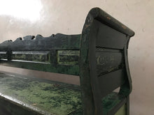 Load image into Gallery viewer, Antique Hungarian Green Painted Bench