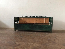 Load image into Gallery viewer, Antique Hungarian Green Painted Bench