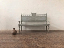Load image into Gallery viewer, Antique Hungarian Bench with Finials